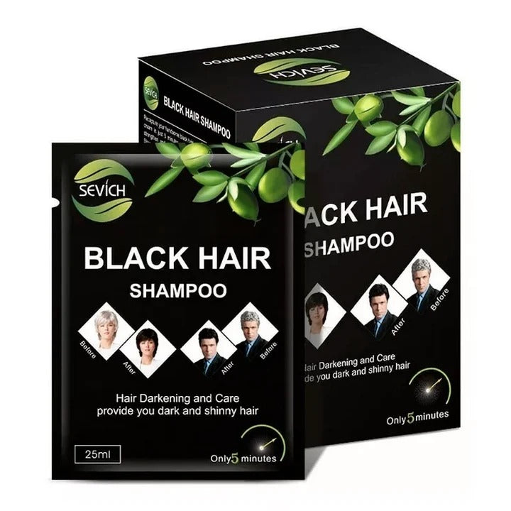 Shampoo Colorante, Para Canas Negro|