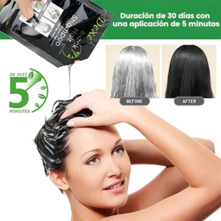 Shampoo Colorante, Para Canas Negro|